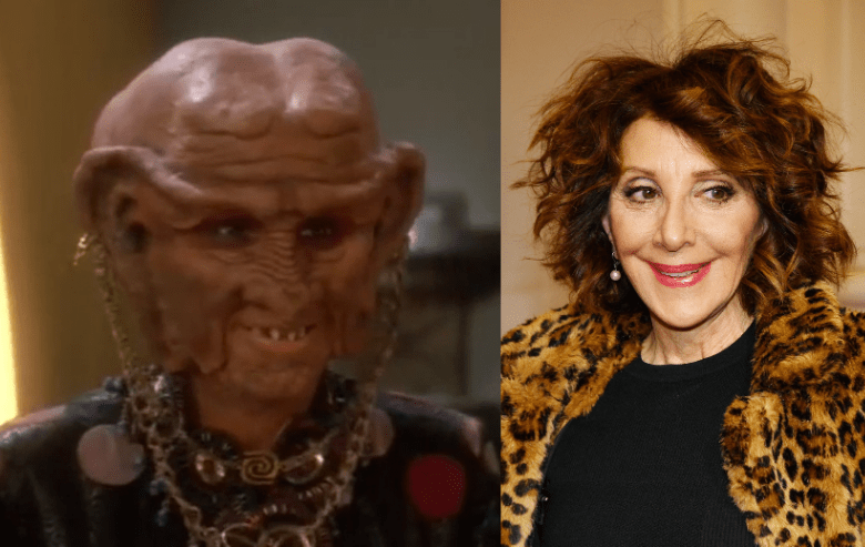 Andrea Martin as Moogie in Star Trek Deep Space Nine and on the red carpet