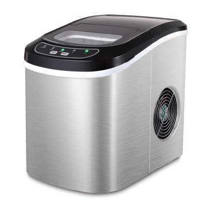 Stainless steel countertop ice maker