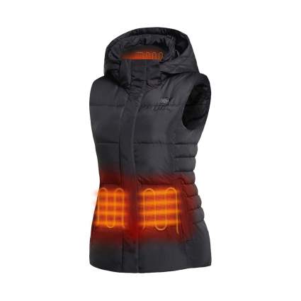 ORORO Women's Heated Vest with 90% Down Insulation and Detachable Hood