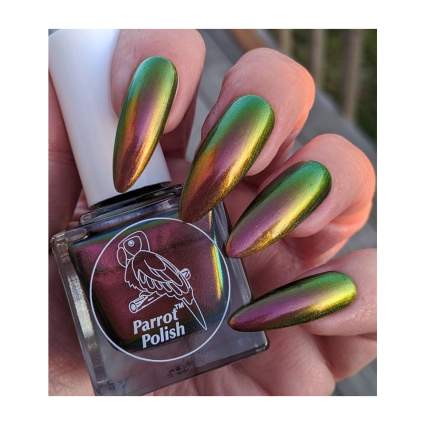 Chrome nail polish from Parrot Polish