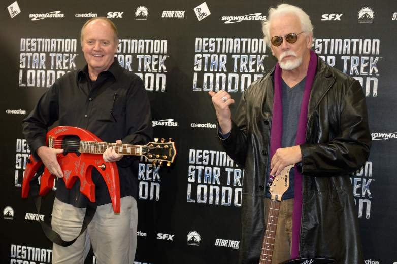 Robert O'Reilly and JG Hertzler attend a photocall at Destination Star Trek London at ExCel on October 19, 2012 in London, England.
