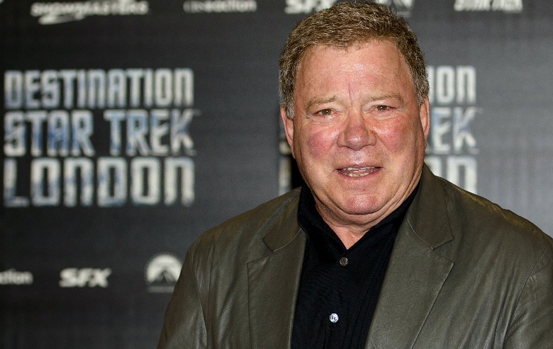 William Shatner arrives at the opening of "Destination Star Trek London", first official Star Trek event in the UK in a decade, at the ExCel centre in east London on October 19, 2012.