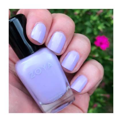 Light pastel lavender Zoya nail polish