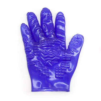 Blue textured glove
