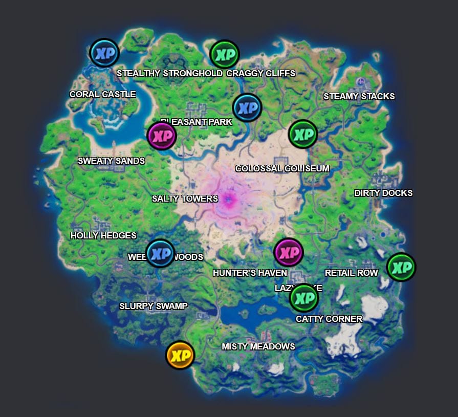 Where to Find Every Fortnite Season 5 Week 10 XP Coin