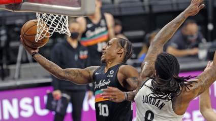 Nets’ Center Aims Strong Words at DeMar DeRozan In Chippy Win [WATCH]
