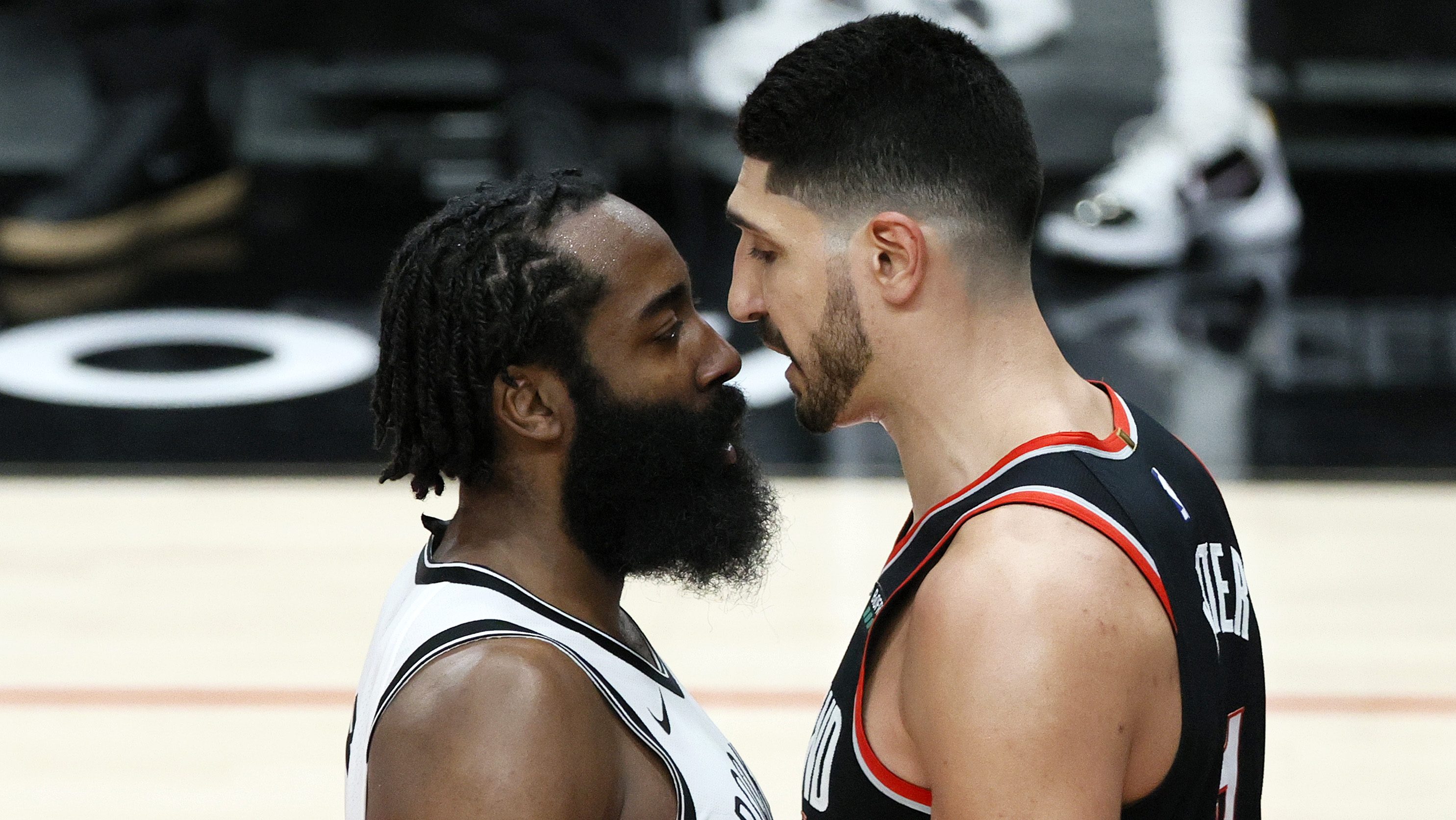 James Harden and Kanter Get Face To Face During Nets Win