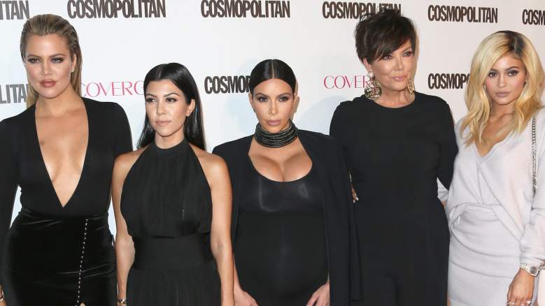 TV personalities Khloe Kardashian, Kourtney Kardashian, Kim Kardashian, Kris Jenner and Kylie Jenner attend Cosmopolitan's 50th Birthday Celebration at Ysabel