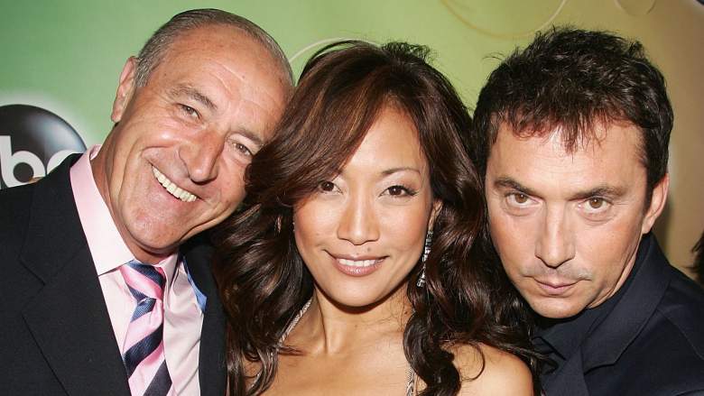 Len Goodman, Carrie Ann Inaba and Bruno Tonioli attend the ABC Television Network Upfront at Lincoln Center