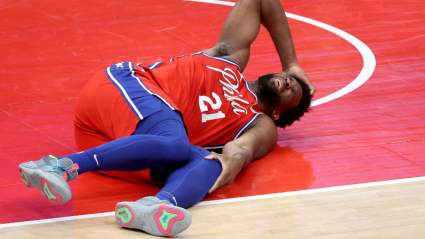 Sixers Star Joel Embiid Escapes Scary Fall Without Structural Damage to Knee