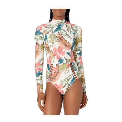 Rip Curp High Neck Long Sleeve Swimsuit
