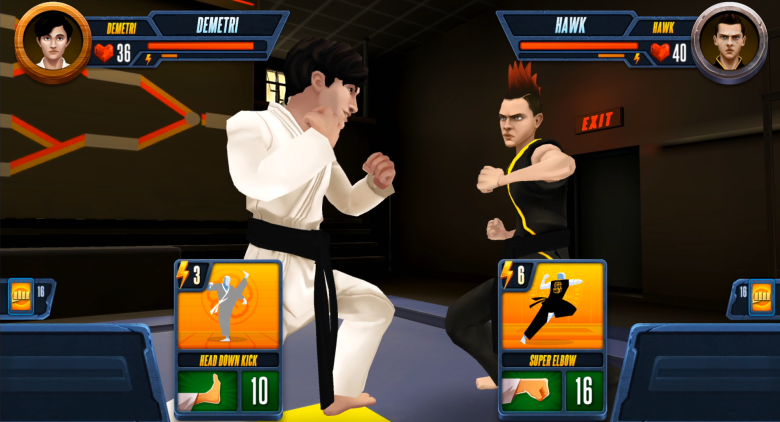 Cobra Kai: Card Fighter Miguel Vs Hawk - Android Gameplay