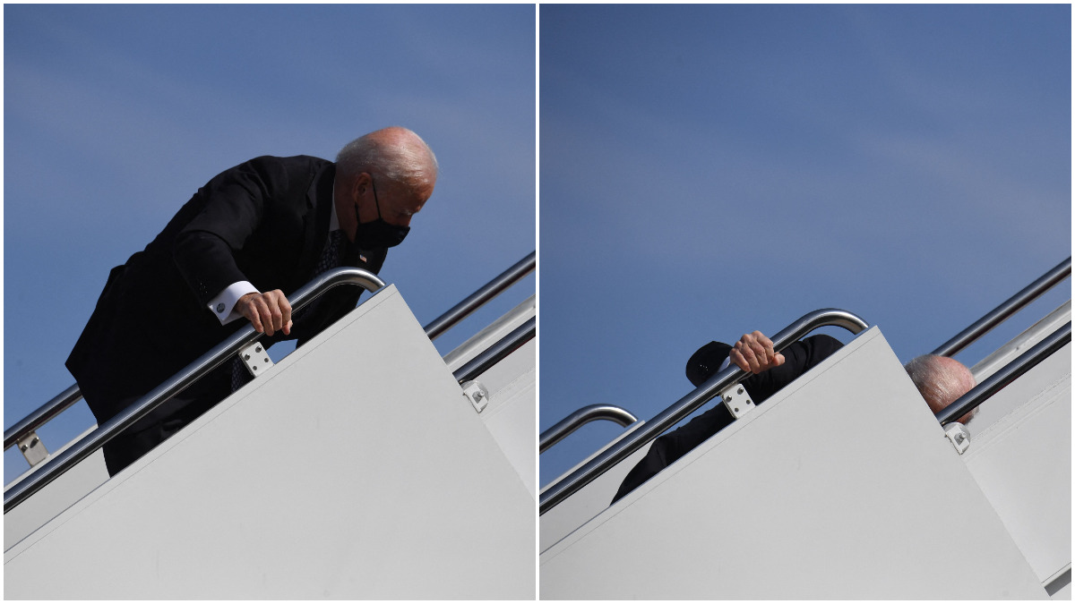 WATCH: Joe Biden Trips, Falls On Stairs [PHOTOS & VIDEO]