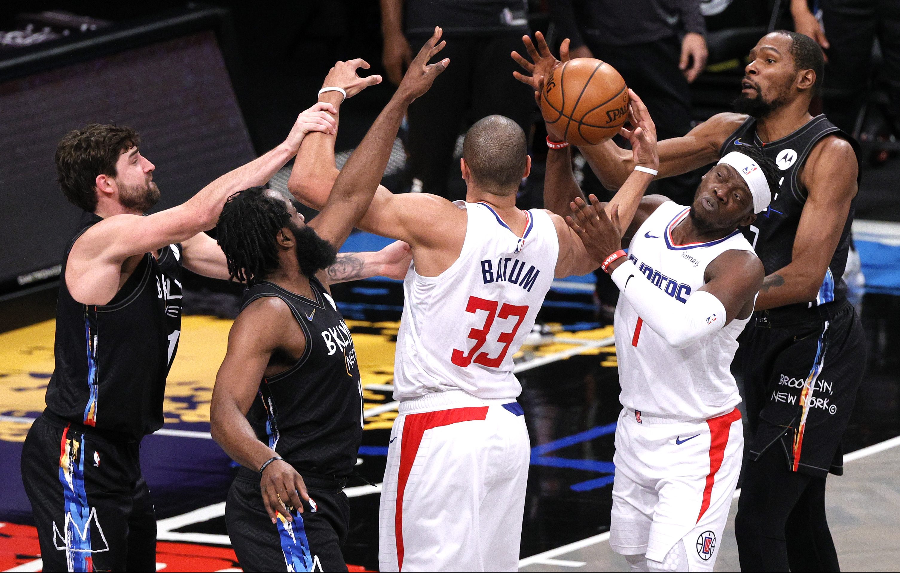 Nicolas Batum of the LA Clippers shoots a three point basket during News  Photo - Getty Images
