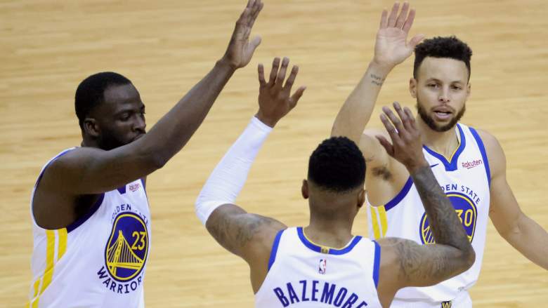 Draymond Green (left) and Steph Curry (right) hope to get the Warriors back to championship level.