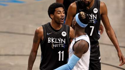 Kyrie Irving & Dennis Schroder Ejected As Lakers Blowout Nets [WATCH]