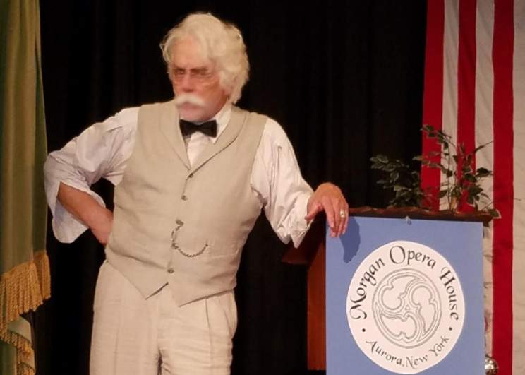 J.G. Hertzler performing as Mark Twain