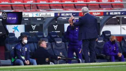 Barcelona Coach Ronald Koeman Sent Off During Key Clash [WATCH]