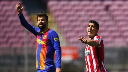 Suarez Brutally Trolled By Pique During Barcelona vs Atletico