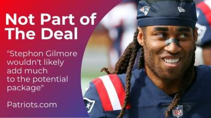 Stephon Gilmore Unlikely to Be Part of Trade for Superstar WR: Report