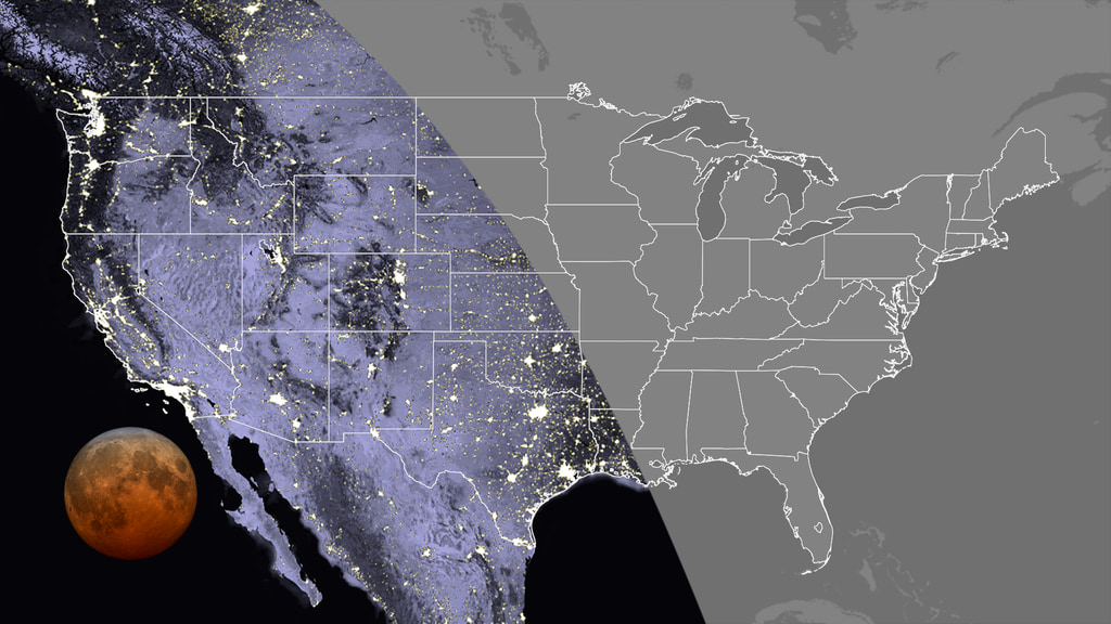 Where Is the Lunar Eclipse? Blood Moon Map, Path of Totality