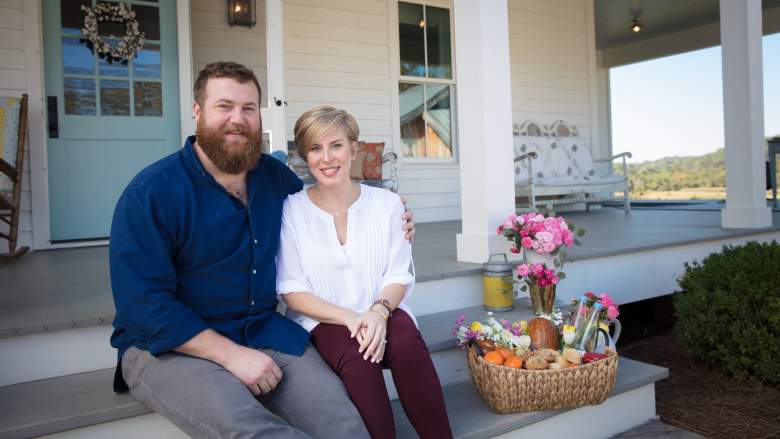 Ben and Erin Napier on the set of their HGTV show 'Home Town.'