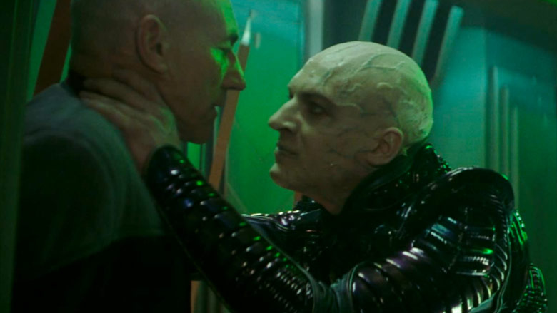 Patrick Stewart and Tom Hardy in “Star Trek: Nemesis”