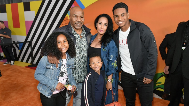 Mike Tyson and his kids at the Kid's Choice Awards.
