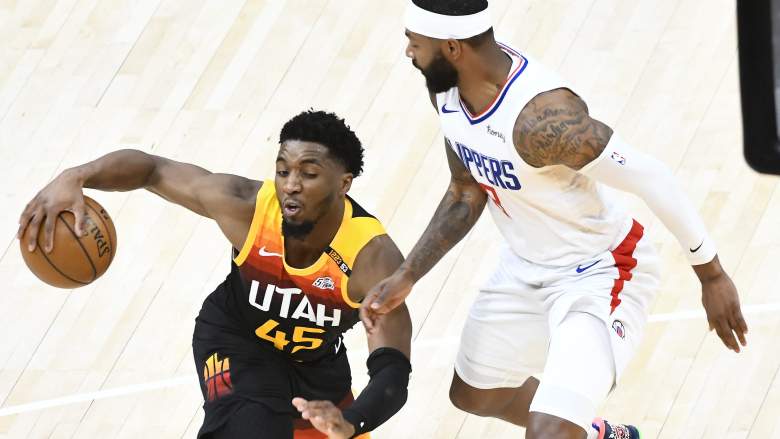 The Clippers had no answer for Jazz star Donovan Mitchell (left).