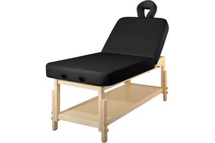 Black stationary massage table