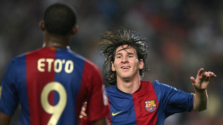 amuel Eto'o and Lionel Messi#