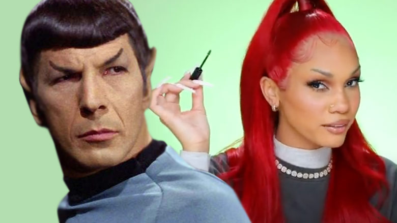 Mr. Spock and YouTuber Ashley Strong