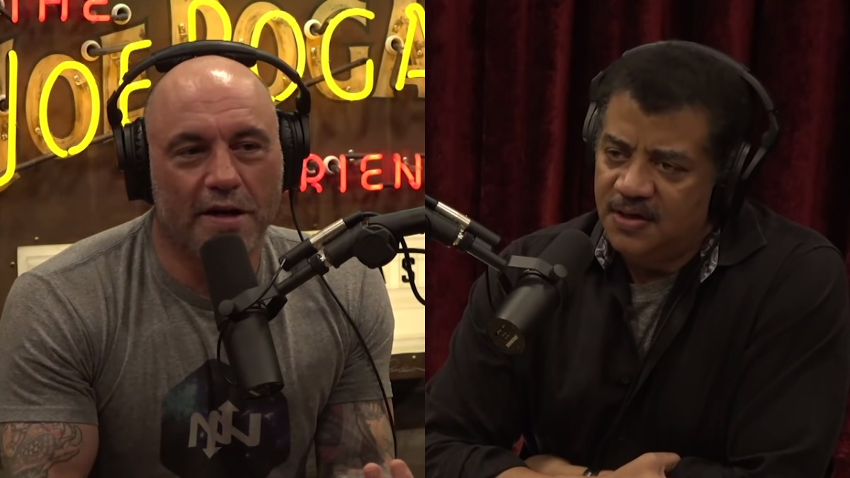 Joe Rogan tries to convince a visibly uninterested Neil deGrasse