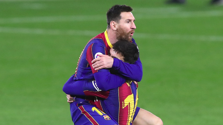 Lionel Messi and Pedri