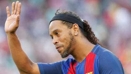 Ronaldinho Shows His Magic In Barcelona Legends Match [WATCH]