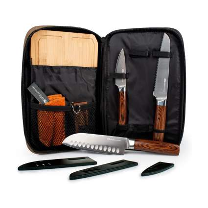 GSI Outdoors Rakau Gourmet Wood Handled Knife Set