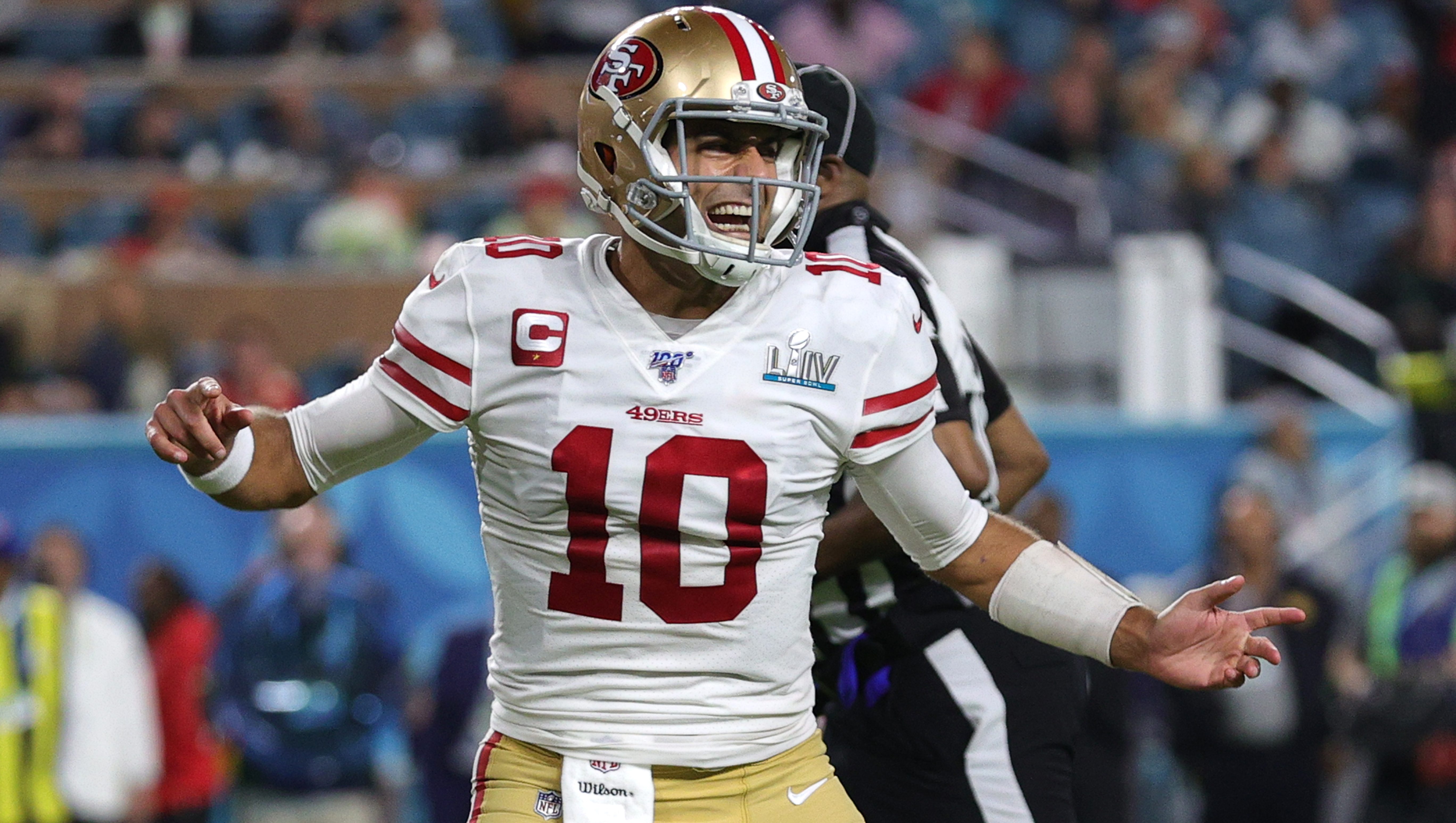 NFL fans roast Jimmy Garoppolo and Trey Lance for laughing on the sidelines  as 49ers struggled vs Eagles