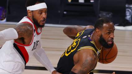Carmelo Anthony Goes Viral for Learning of Lakers Signing at Gym [WATCH]