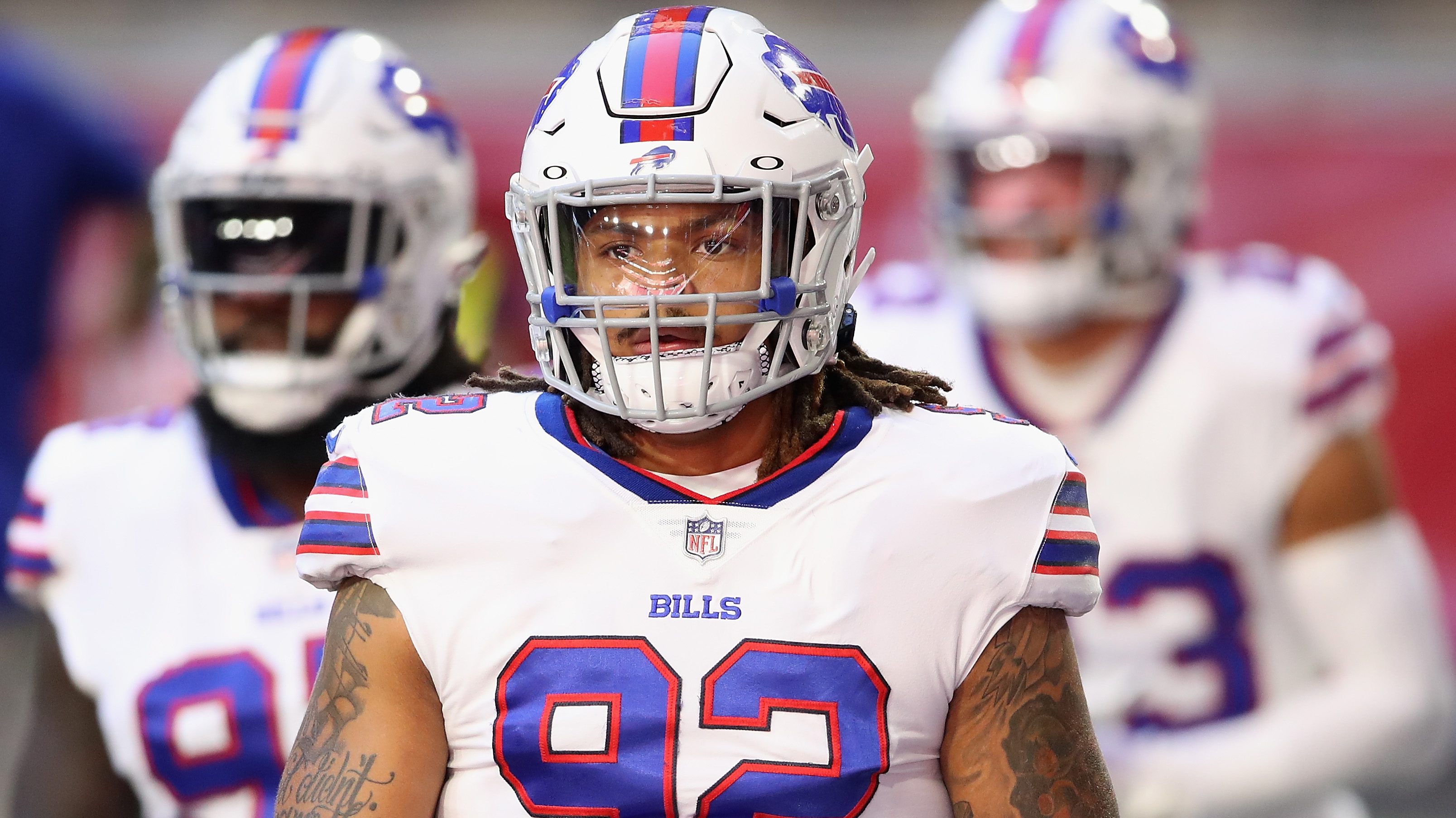 Buffalo Bills defensive tackle DaQuan Jones (92) against the New