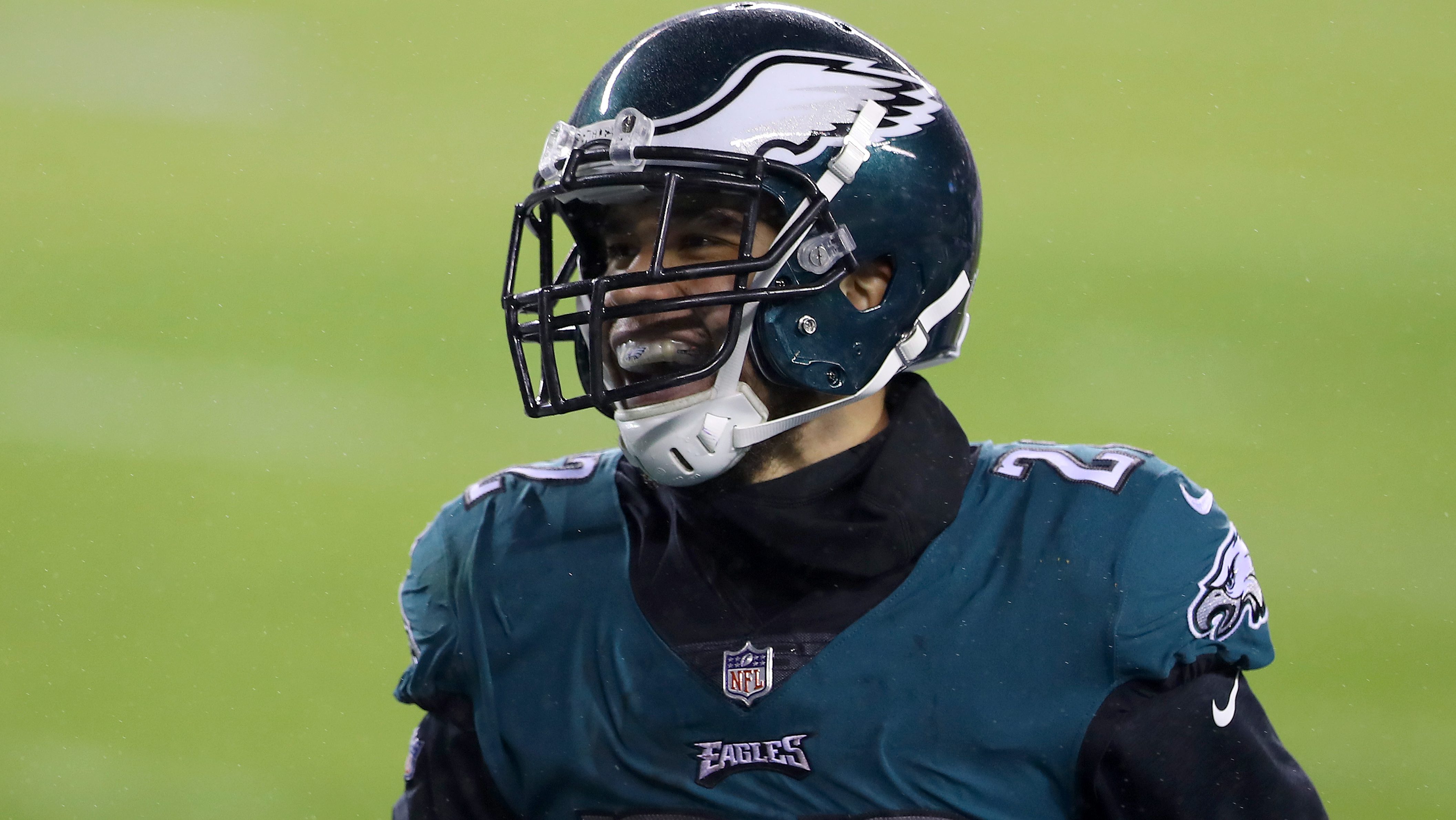 Philadelphia Eagles safety K'Von Wallace extends for Eagles