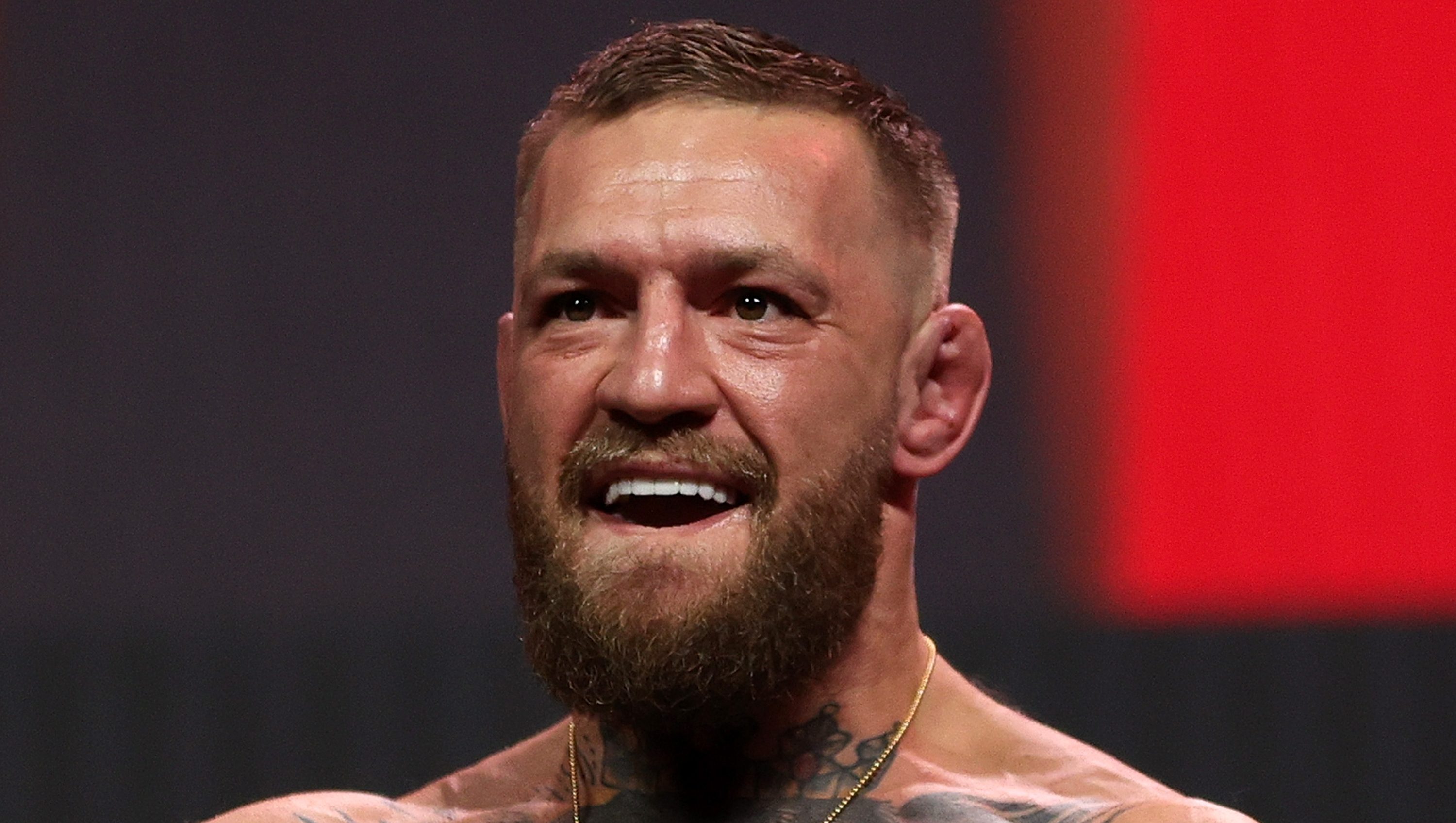 Conor McGregor poses during the ceremonial weigh-in event for UFC 246 in  Las Vegas on Friday, J … | Las Vegas Review-Journal