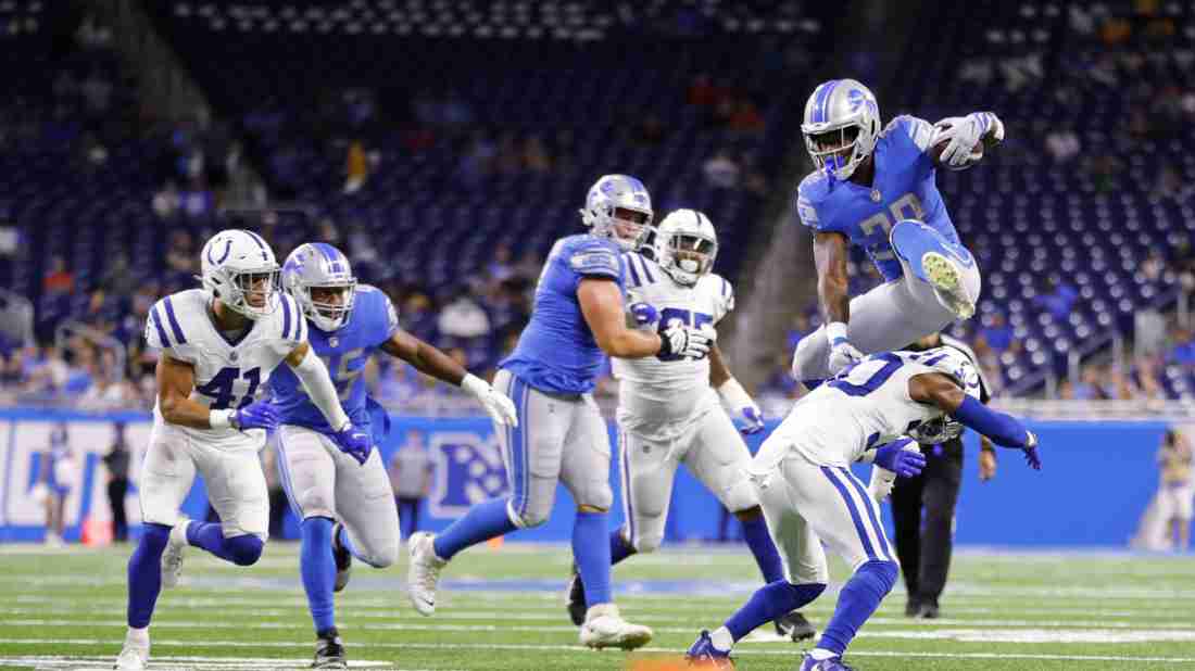 Lions’ Jermar Jefferson Shows off Epic Hurdle vs. Colts | Heavy.com