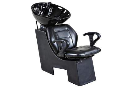 Black shampooing chair