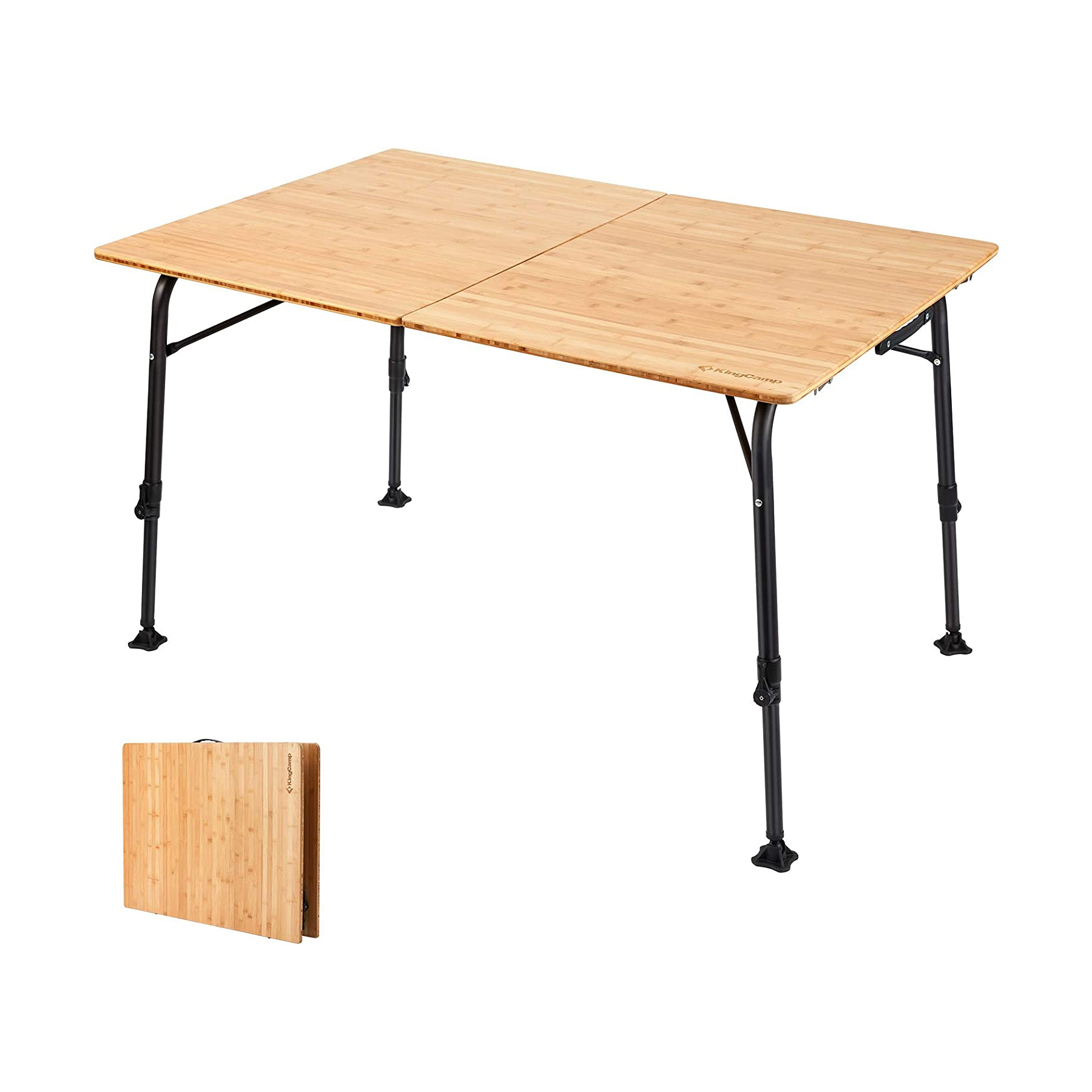 15 Best Camping Tables 2022 Heavy Com   KingCamp Bamboo Heavy Duty Anti UV Folding Table 