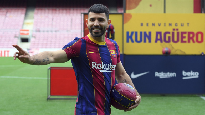 sergio aguero jersey number barcelona