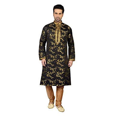 Traditional Men's Wear Coton Gris Mélange De Lin solide Kurta Pyjama Set 