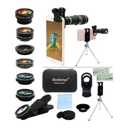 Bostionye 11 in 1 Cell Phone Camera Lens Kit