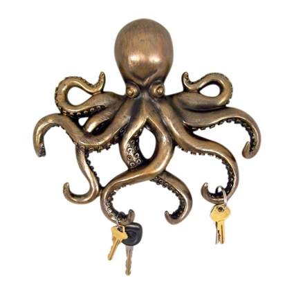 bronze colored octopus key holder