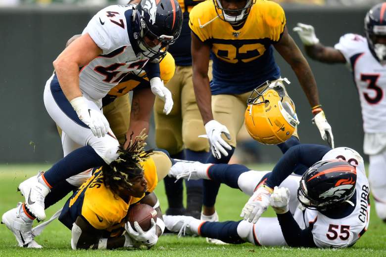 Denver Broncos linebacker Josey Jewell (47) reacts during an NFL