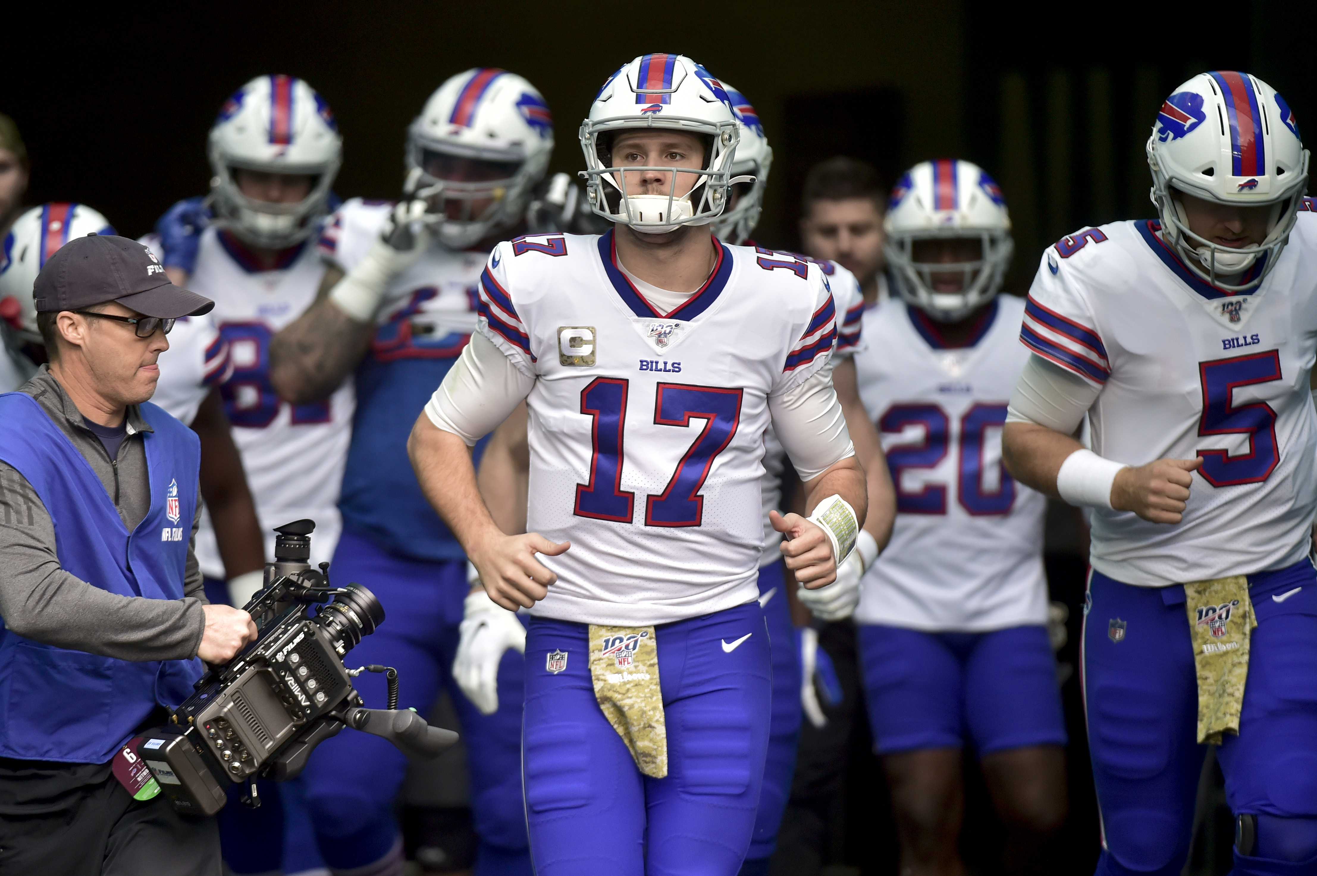 WATCH: Bills Sidelines Goes Nuts To Protect QB Josh Allen | Heavy.com